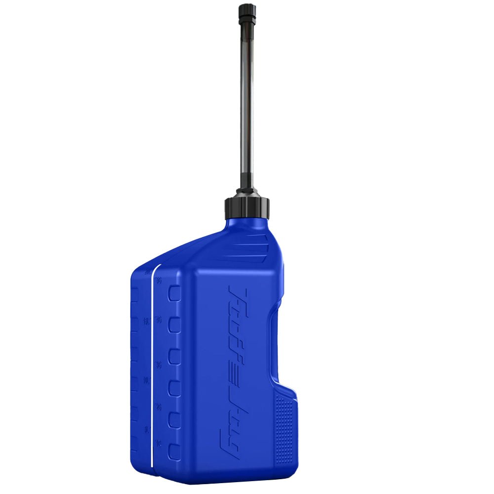 TUFF JUGS TUFF JUG 20L BLUE WITH AUTO - STOP SPOUT - ACE Race Shop