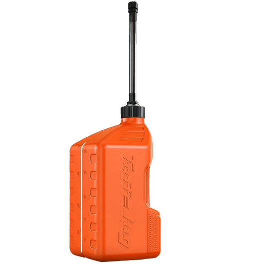 TUFF JUGS TUFF JUG 20L ORANGE WITH AUTO - STOP SPOUT - ACE Race Shop