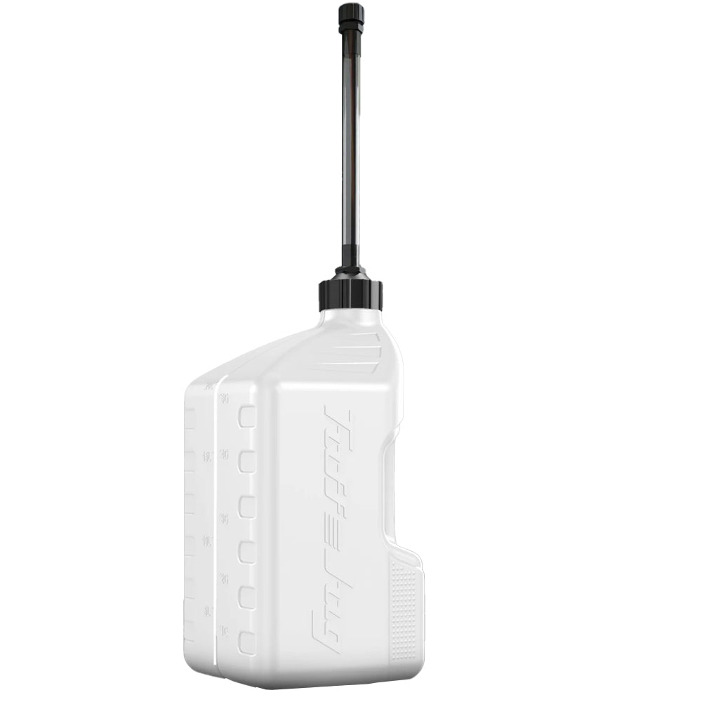 TUFF JUGS TUFF JUG 20L WHITE WITH AUTO - STOP SPOUT - ACE Race Shop