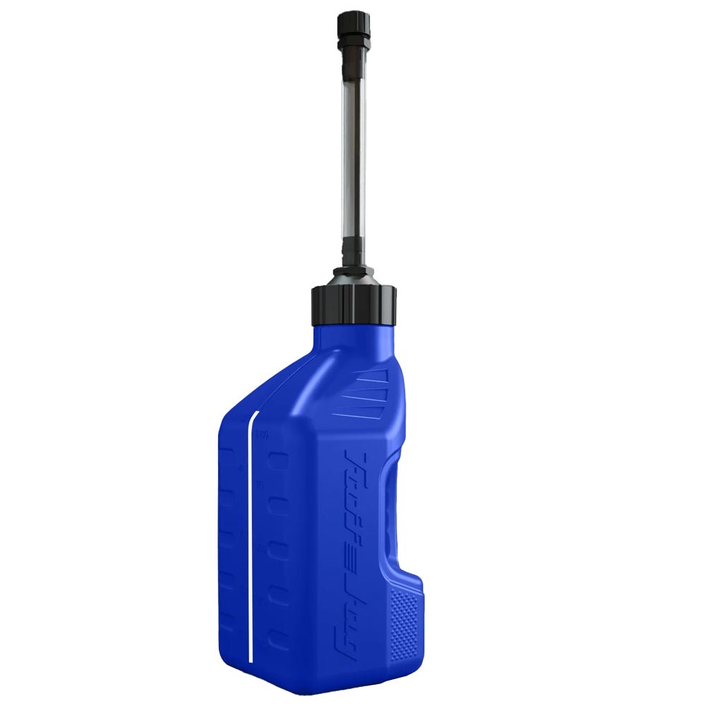 TUFF JUGS TUFF JUG 5L BLUE WITH AUTO - STOP SPOUT - ACE Race Shop