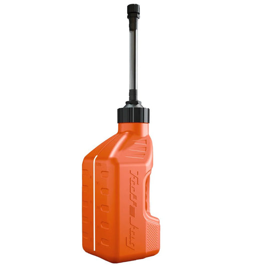 TUFF JUGS TUFF JUG 5L ORANGE WITH AUTO - STOP SPOUT - ACE Race Shop