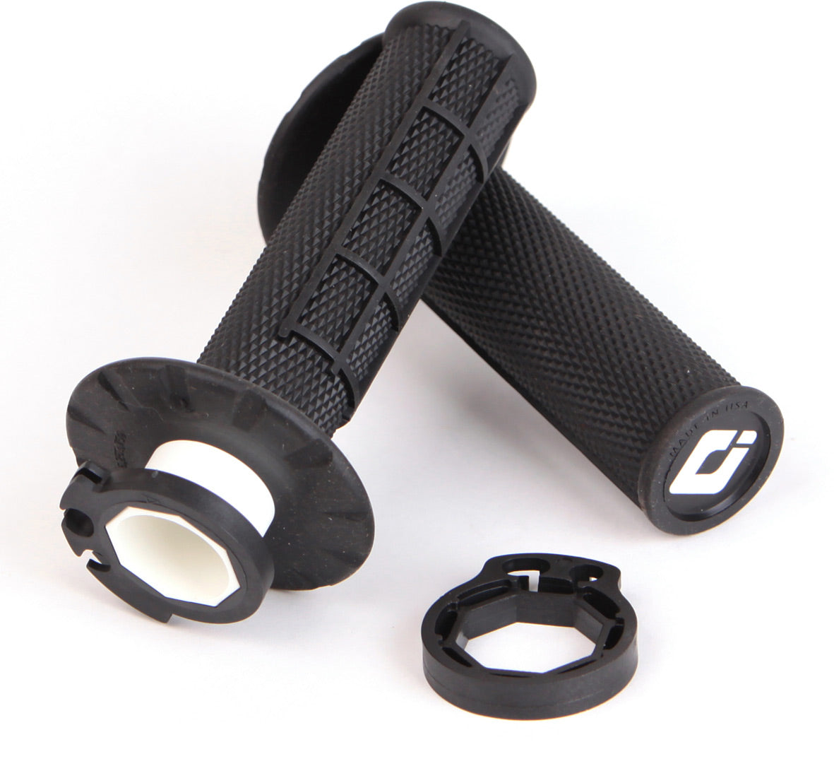 ODI Half Waffle MX Lock-On Grip Set - Black