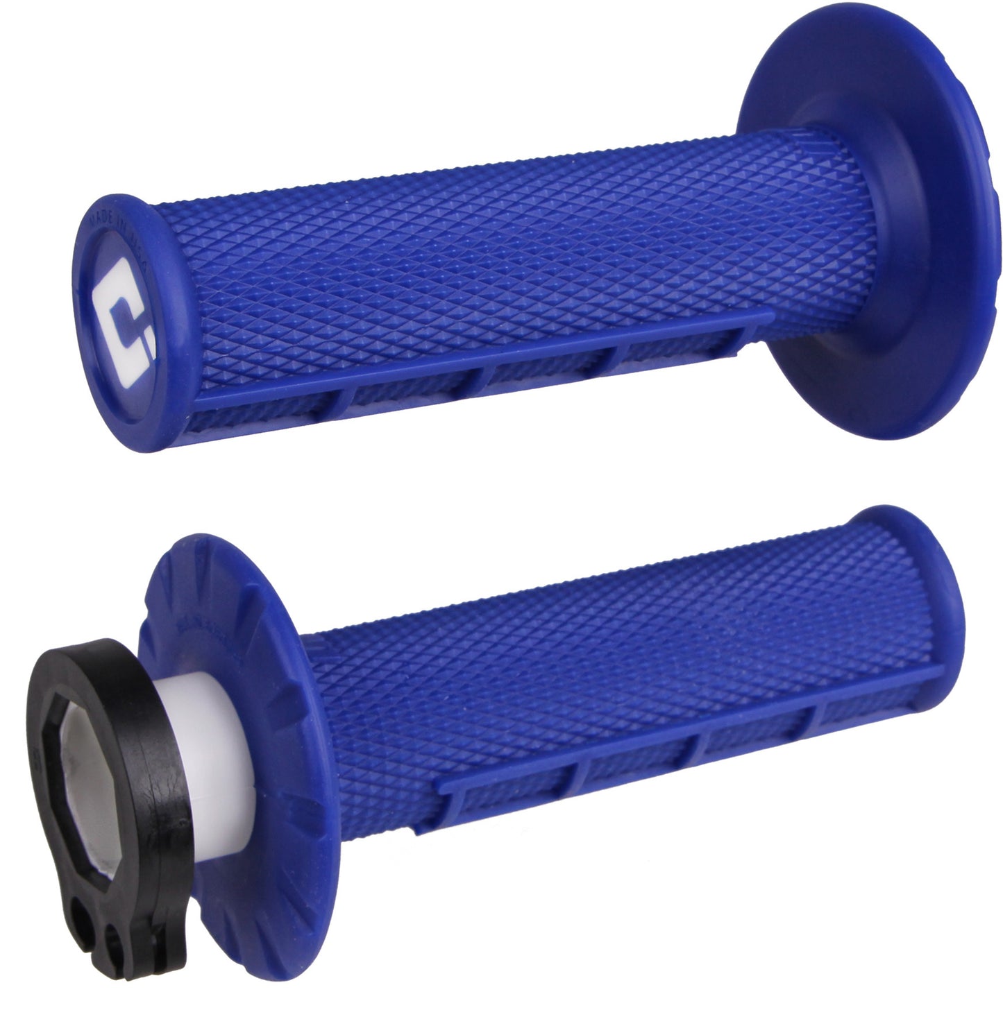 ODI Half Waffle MX Lock-On Grip Set - Blue