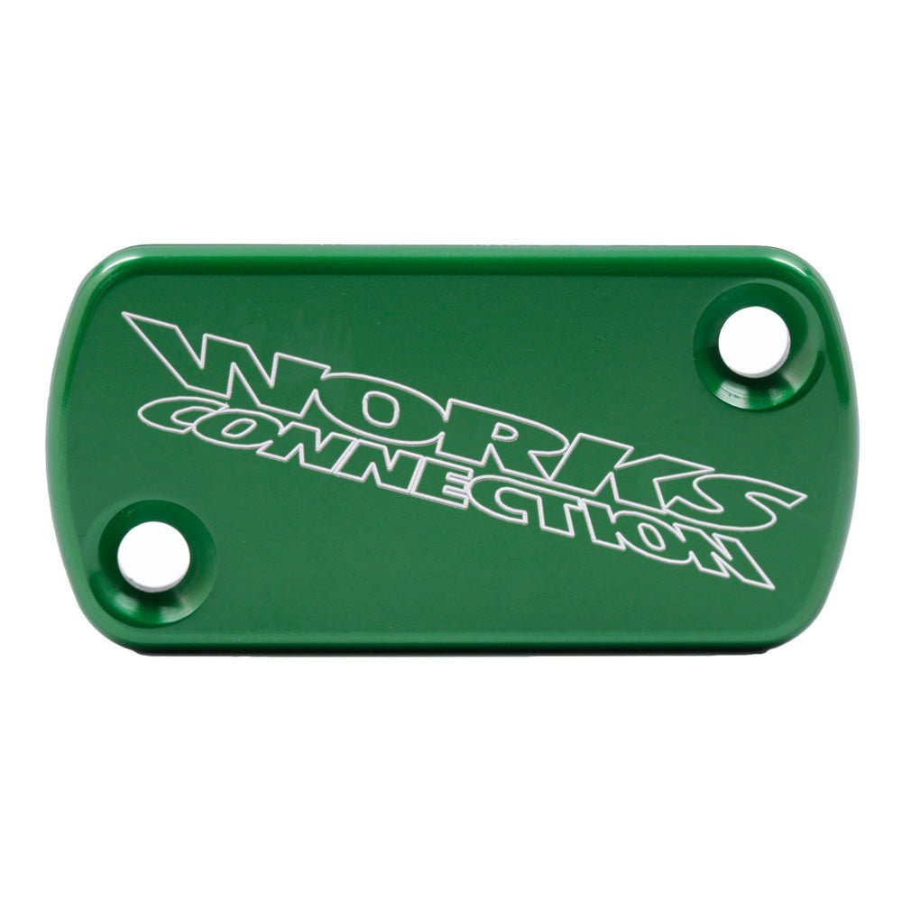 WORKS CONNECTION FRONT BRAKE MASTERCYLINDER COVER KAWASAKI KX250F 21 - 25, KX250XC 20 - 25, KX450F 19 - 23, KX450XC 20 - 23 GREEN - ACE Race Shop