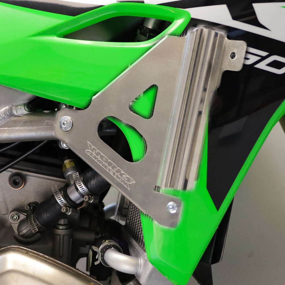 WORKS CONNECTION RADIATOR BRACES KAWASAKI KX250F 2025, KX250XC 2025, KX450F 24 - 25 - ACE Race Shop